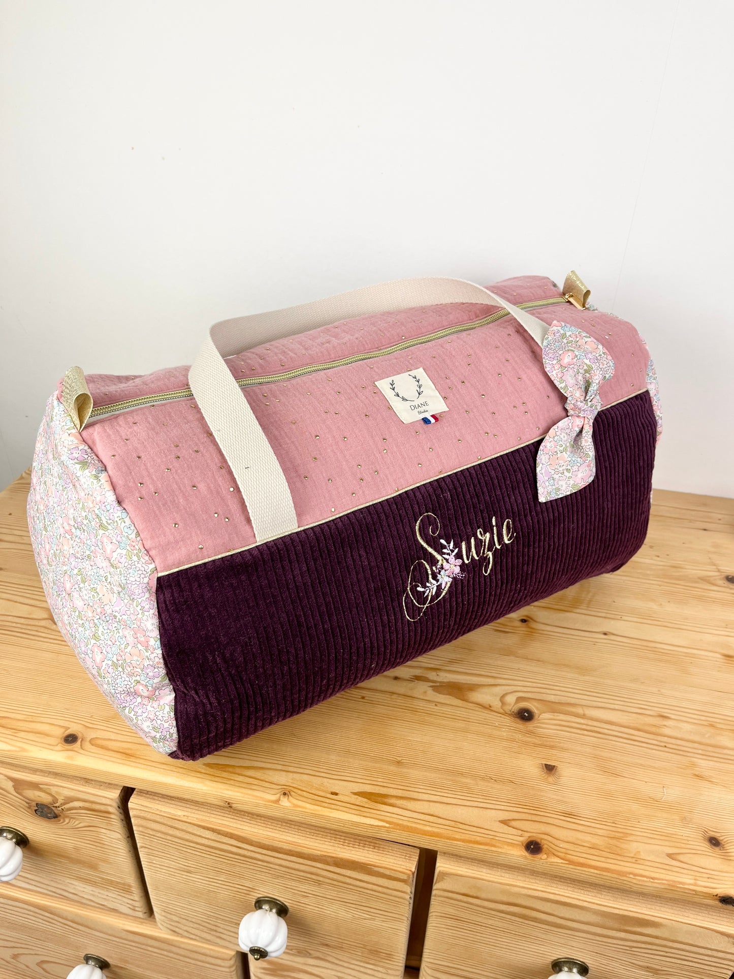 Sac Louison adulte initiale florale