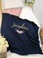 La couverture gaze marine et liberty Wiltshire pois de senteur