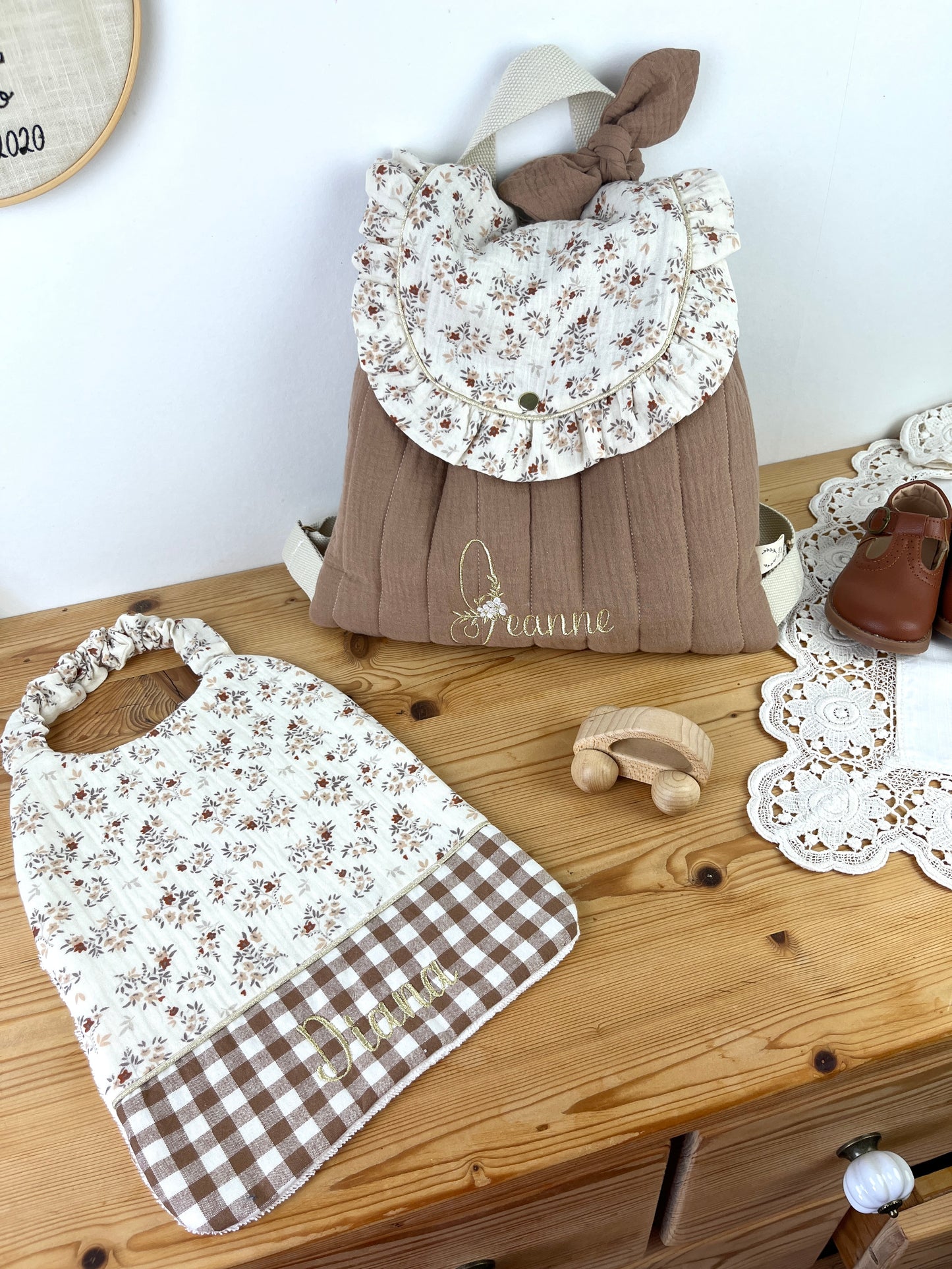 Ensemble sac à dos, pochon et serviette personnalisable