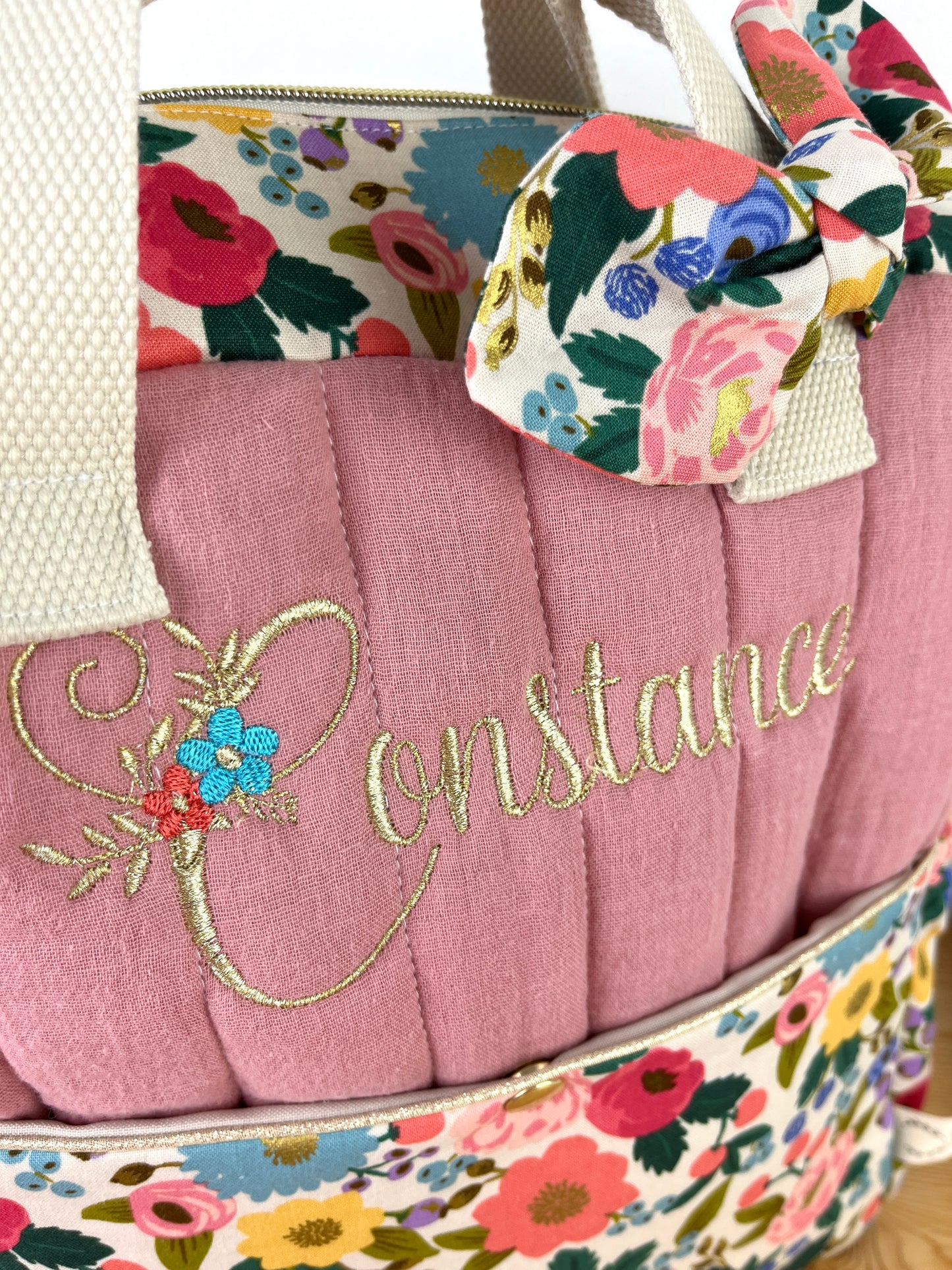 Le sac à dos enfant vintage garden et rose