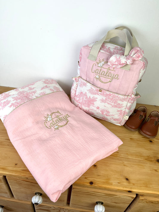 Ensemble : couverture et sac Ombeline personnalisable