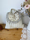 Le sac à dos Églantine gaze vanille et namra volant vichy