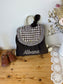 Le sac à dos Églantine velours et vichy chocolat