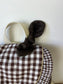 Le sac à dos Églantine velours et vichy chocolat