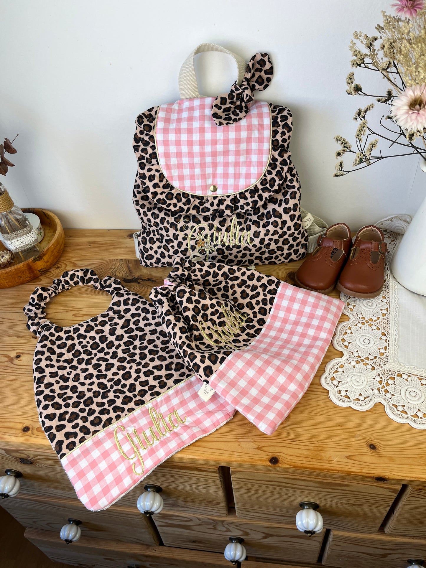 Ensemble sac à dos, pochon et serviette personnalisable