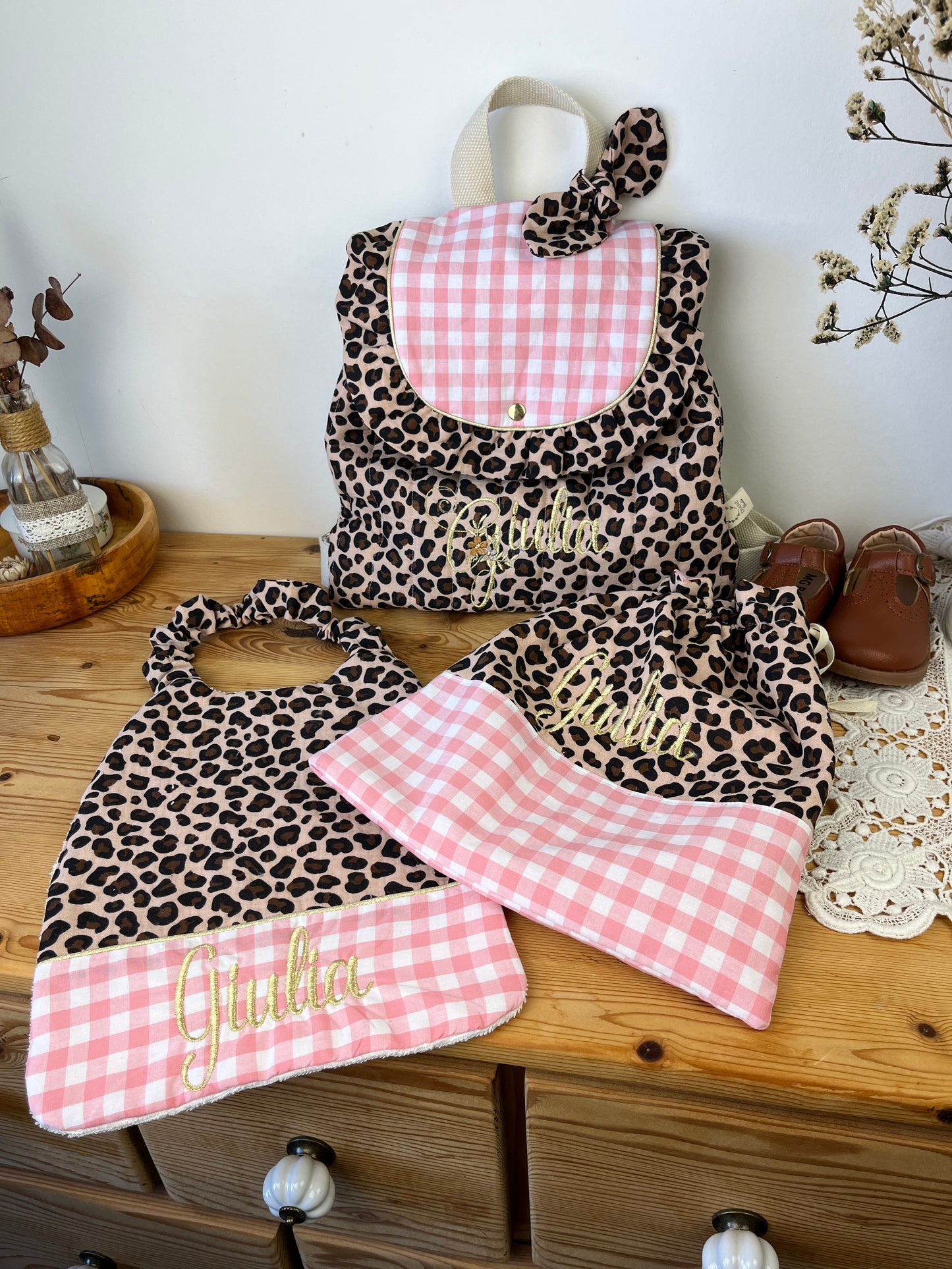 Ensemble sac à dos, pochon et serviette personnalisable
