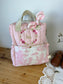 Le sac à dos enfant Ombeline gaze et jouy rose version Iris
