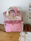 Le sac à dos enfant Ombeline velours rose thé ret rose poudré