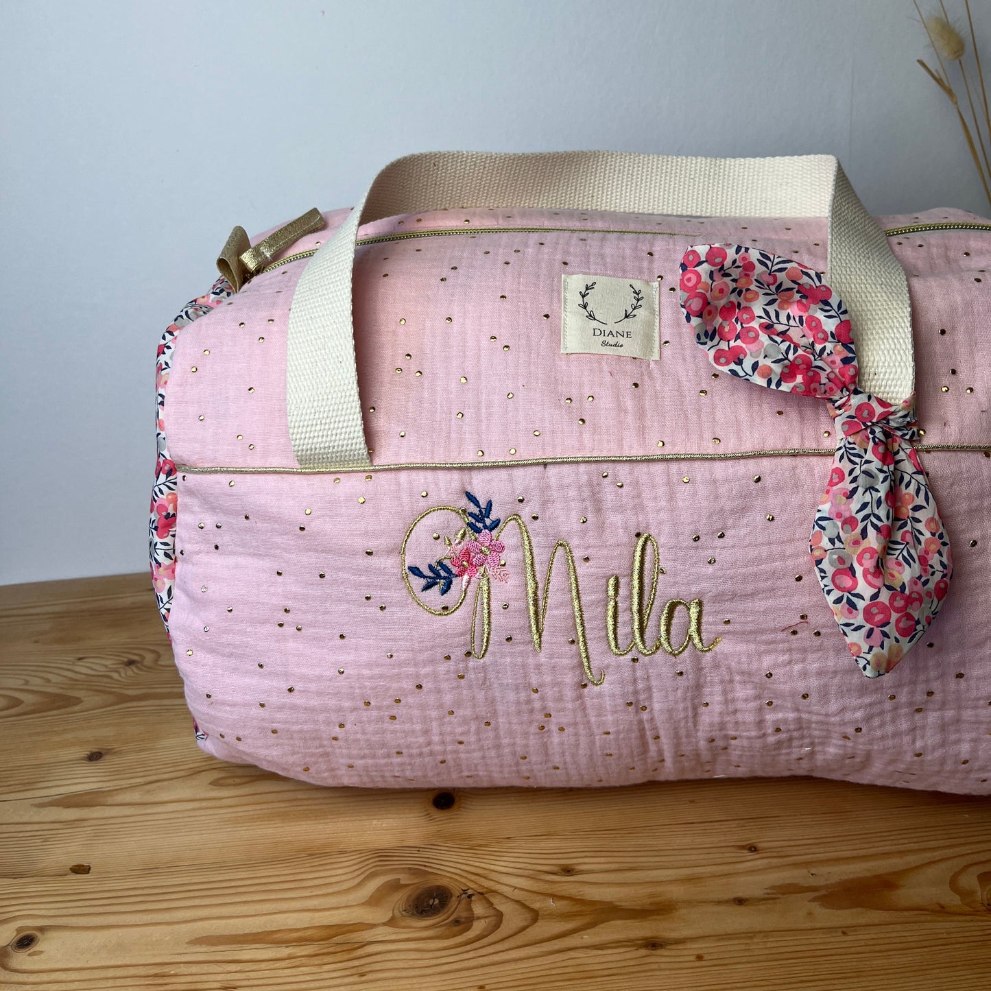 Sac Pernelle rose poudré et Liberty wiltshire