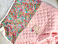 La couverture matelassé rose et margaret tutti frutti