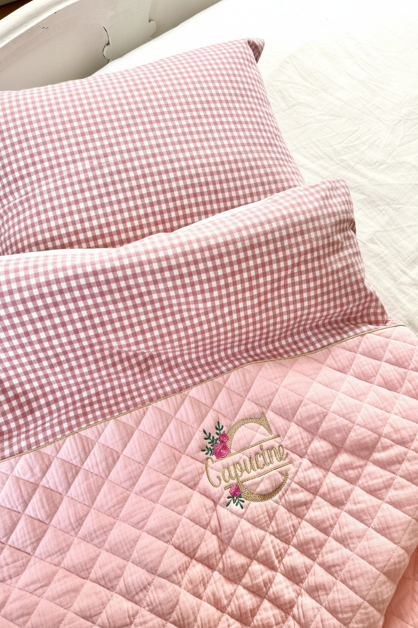 Ensemble sieste : couverture et taie d'oreiller Liberty of London 100% personnalisable