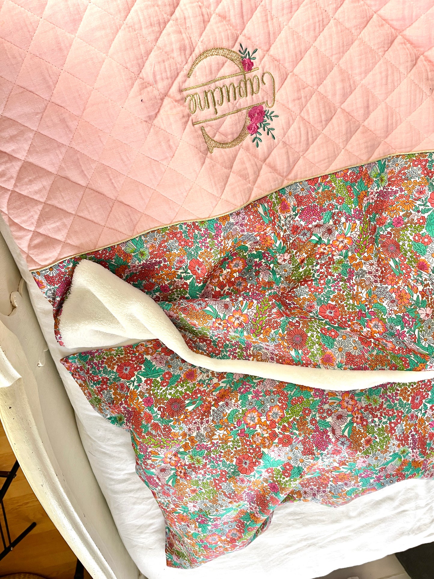 Ensemble sieste : couverture et taie d'oreiller Liberty of London 100% personnalisable