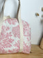 Hélène le sac week-end toile fleurie rose