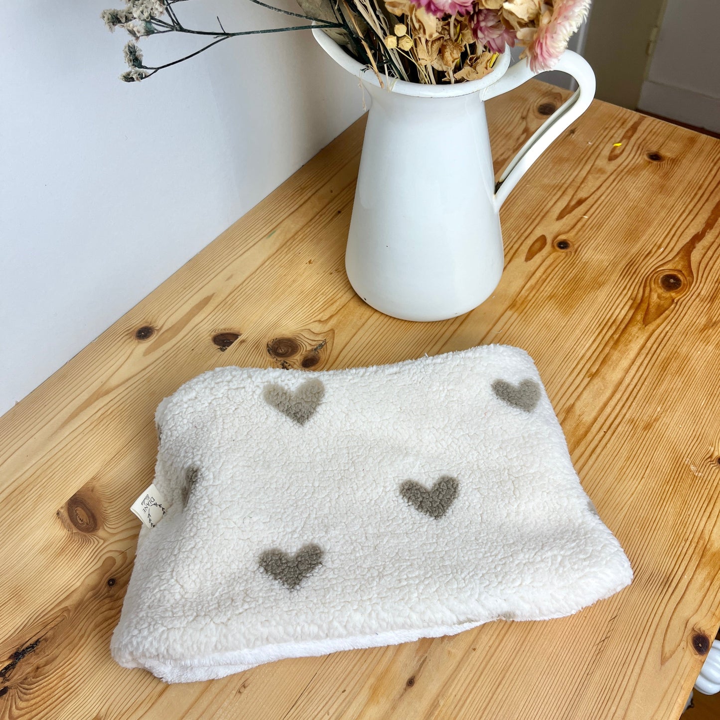 Le tour de cou enfant sherpa coeurs caramel