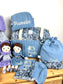 Trousse de toilette Lisette indigo et Liberty of London wiltshire