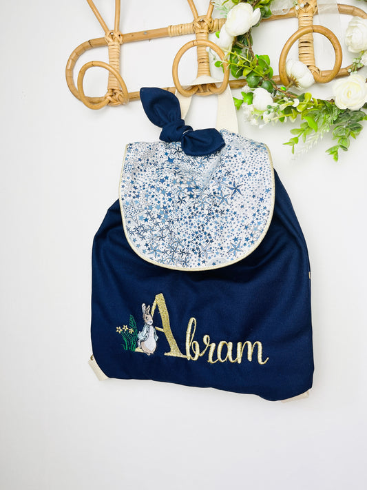 Le sac à dos enfant personnalisé Églantine Gabardine et Liberty Adelajda