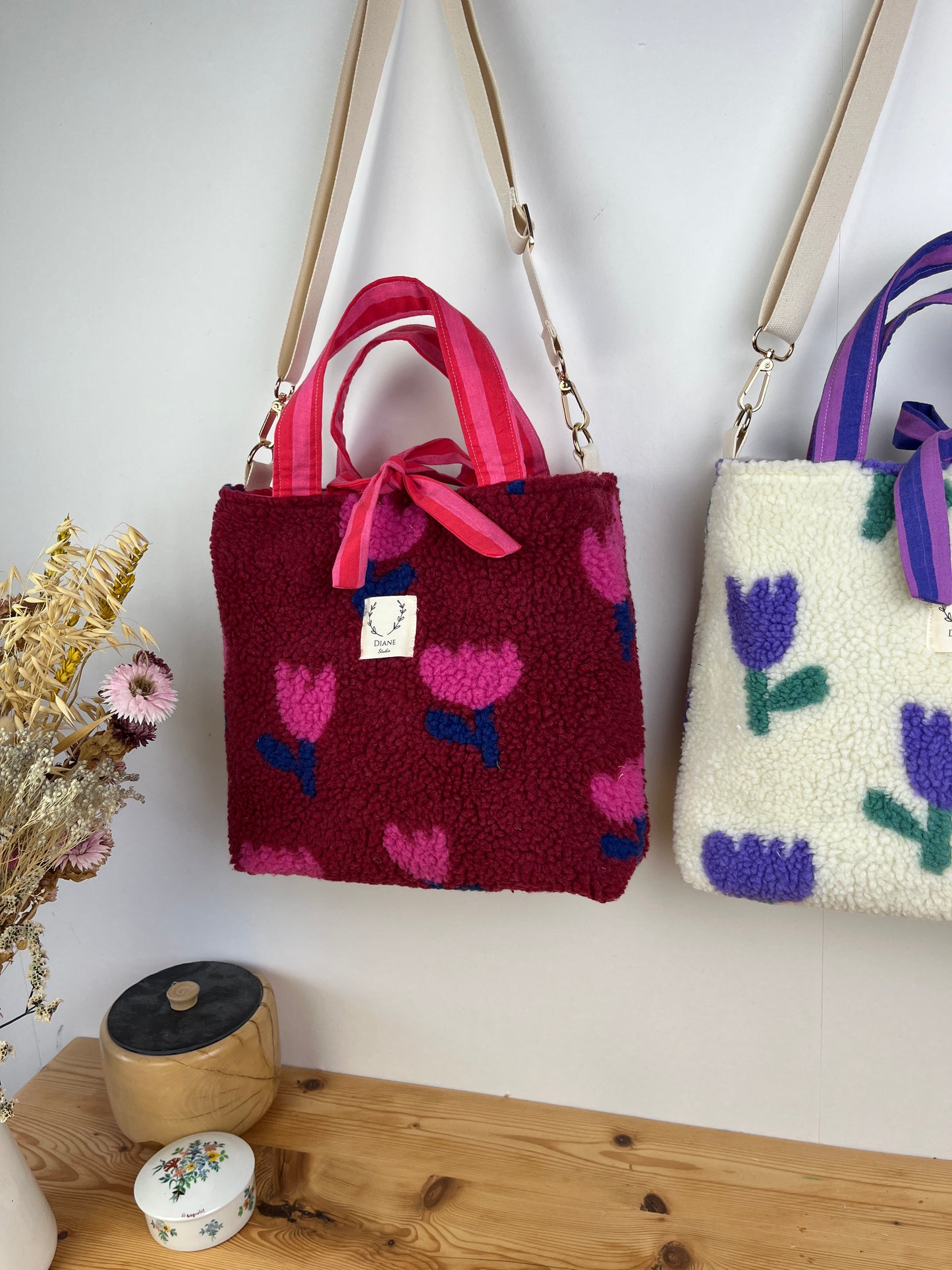 Sac Félicie sherpa tulipes