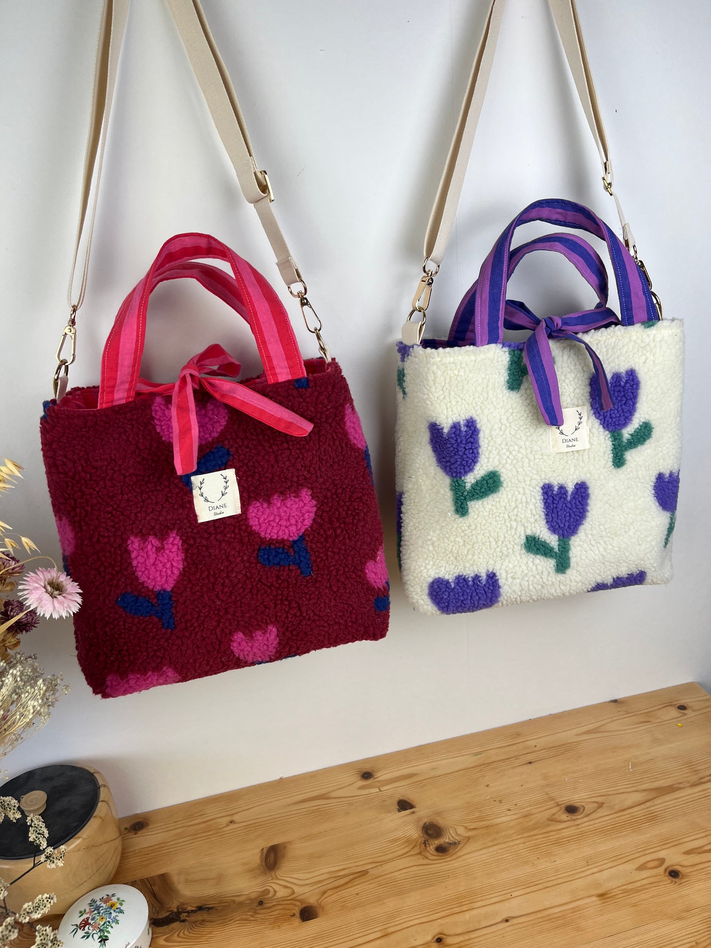 Sac Félicie sherpa tulipes