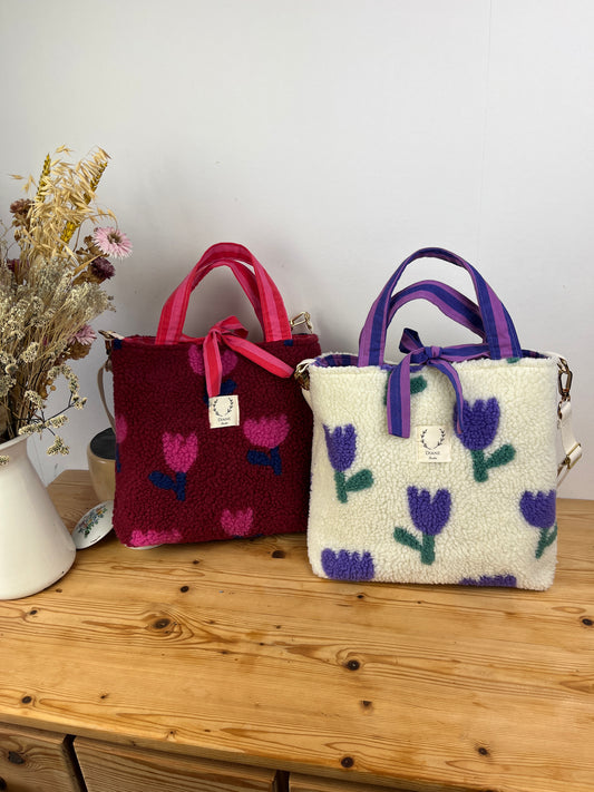 Sac Félicie sherpa tulipes