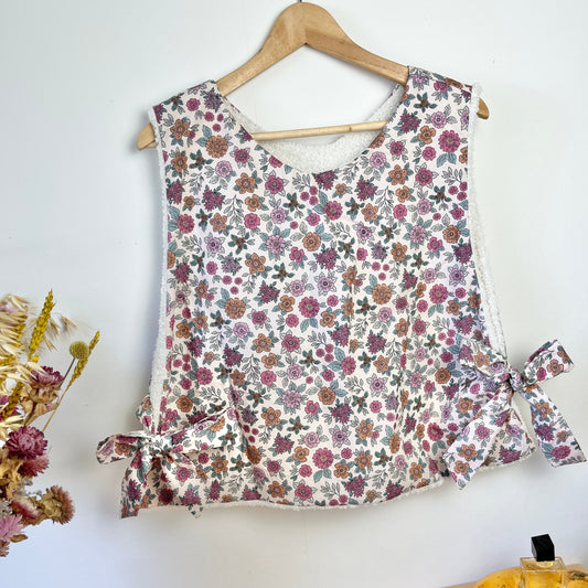 Le pull Joséphine fleurs bois de rose