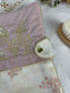 Mahé le protège carnet velours rose et jacquard roses