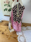 Le sac à dos enfant Ombeline gaze léopard et velours rose thé