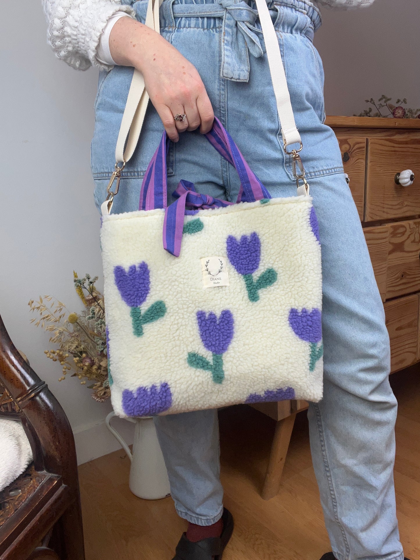 Sac Félicie sherpa tulipes