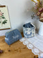 Ensemble : Trousse de toilette et panier pochon personnalisables