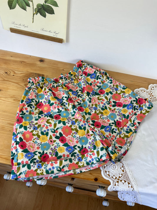 Isaure le short rétro taille haute vintage garden
