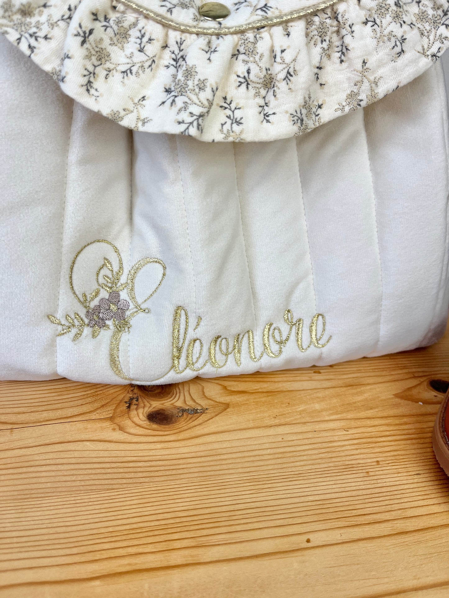 Le sac à dos Églantine gaze crème et meriem