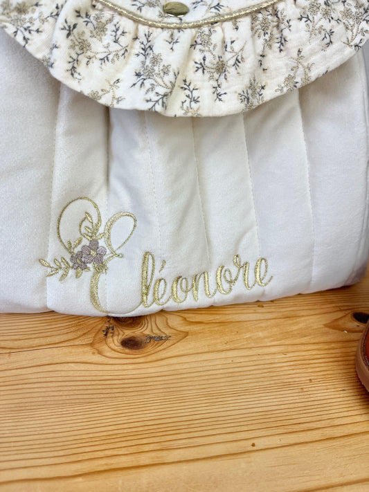 Le sac à dos Églantine gaze crème et meriem