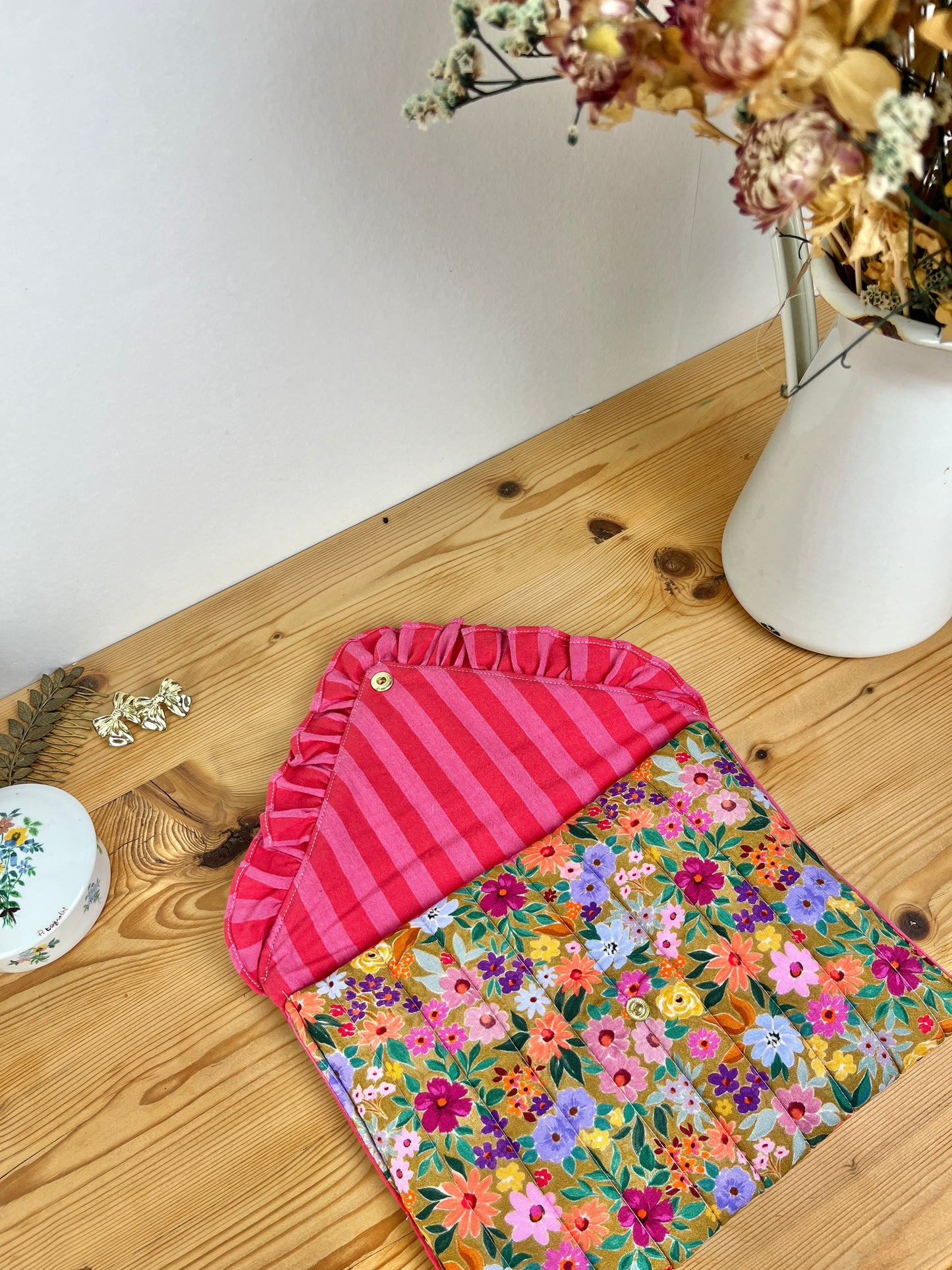 Pochette Charlotte matelassée bloom mandarine