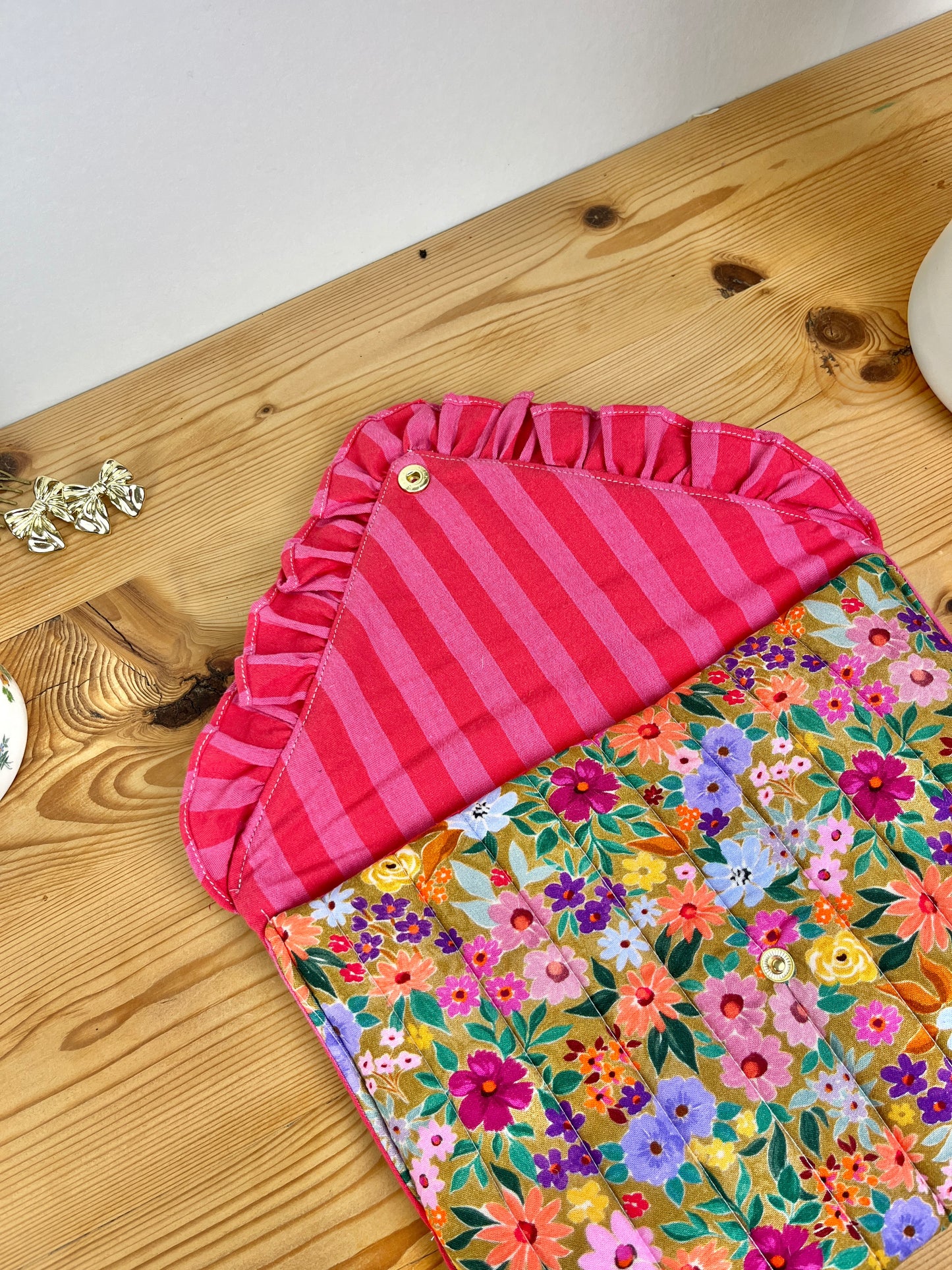 Pochette Charlotte matelassée bloom mandarine