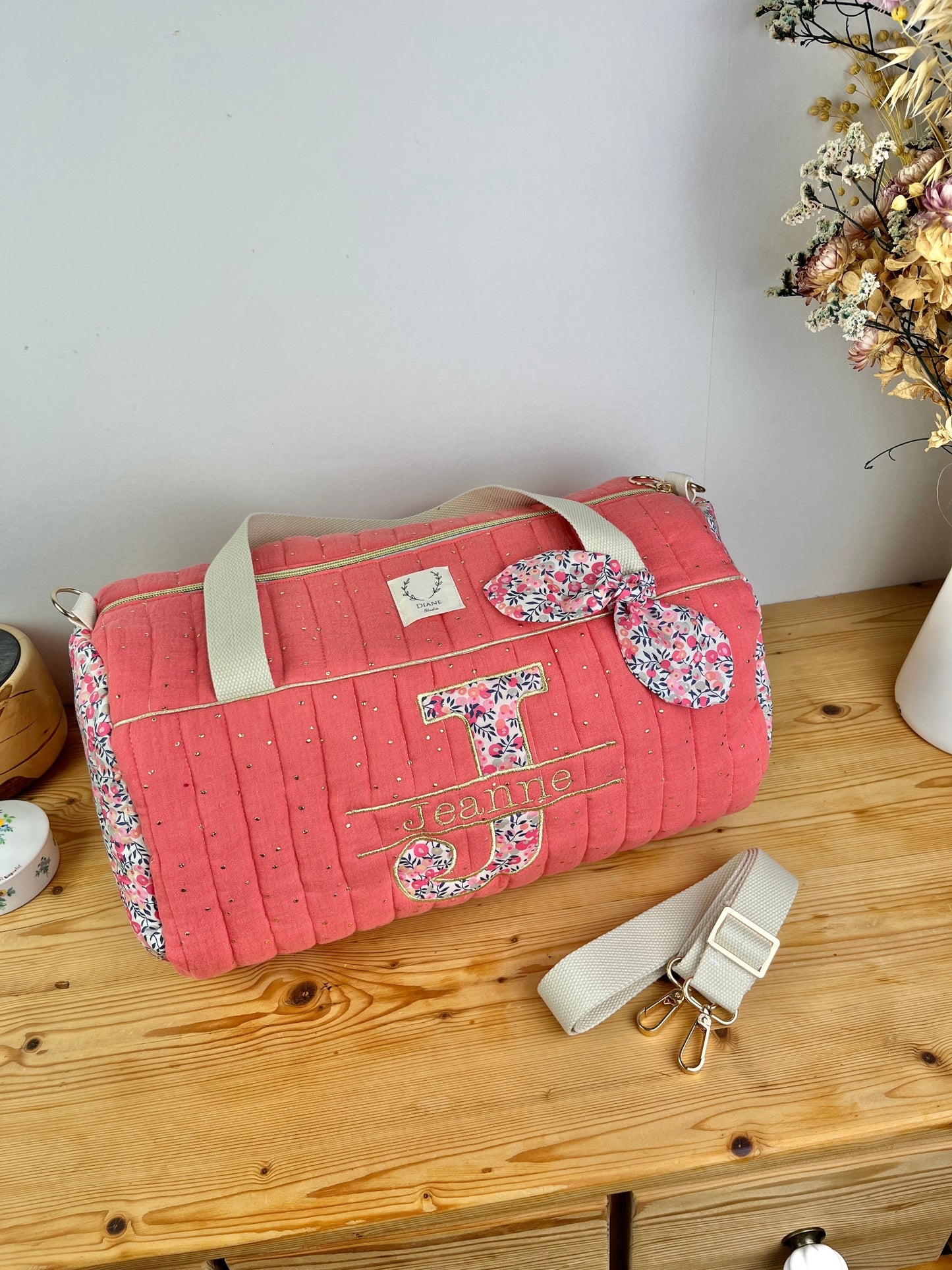 Louison le sac polochon enfant doré 100% personnalisable