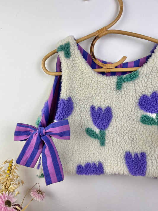 Le pull joséphine enfant sherpa tulipes - sur commande
