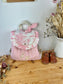 Le sac à dos Églantine gaze et jouy rose