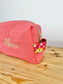 Trousse de toilette Liberty of London margaret annie B et double gaze corail