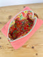 Trousse de toilette Liberty of London margaret annie B et double gaze corail