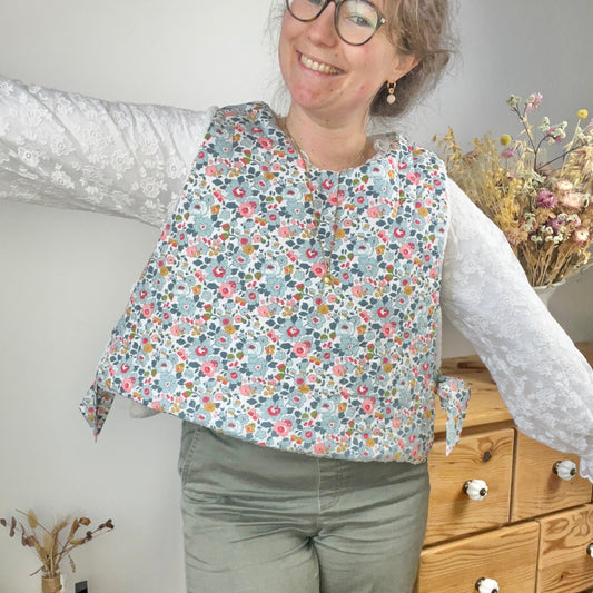 Le pull Joséphine betsy porcelaine et sherpa