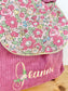 Le sac à dos enfant personnalisé Églantine velours rose thé et betsy rose
