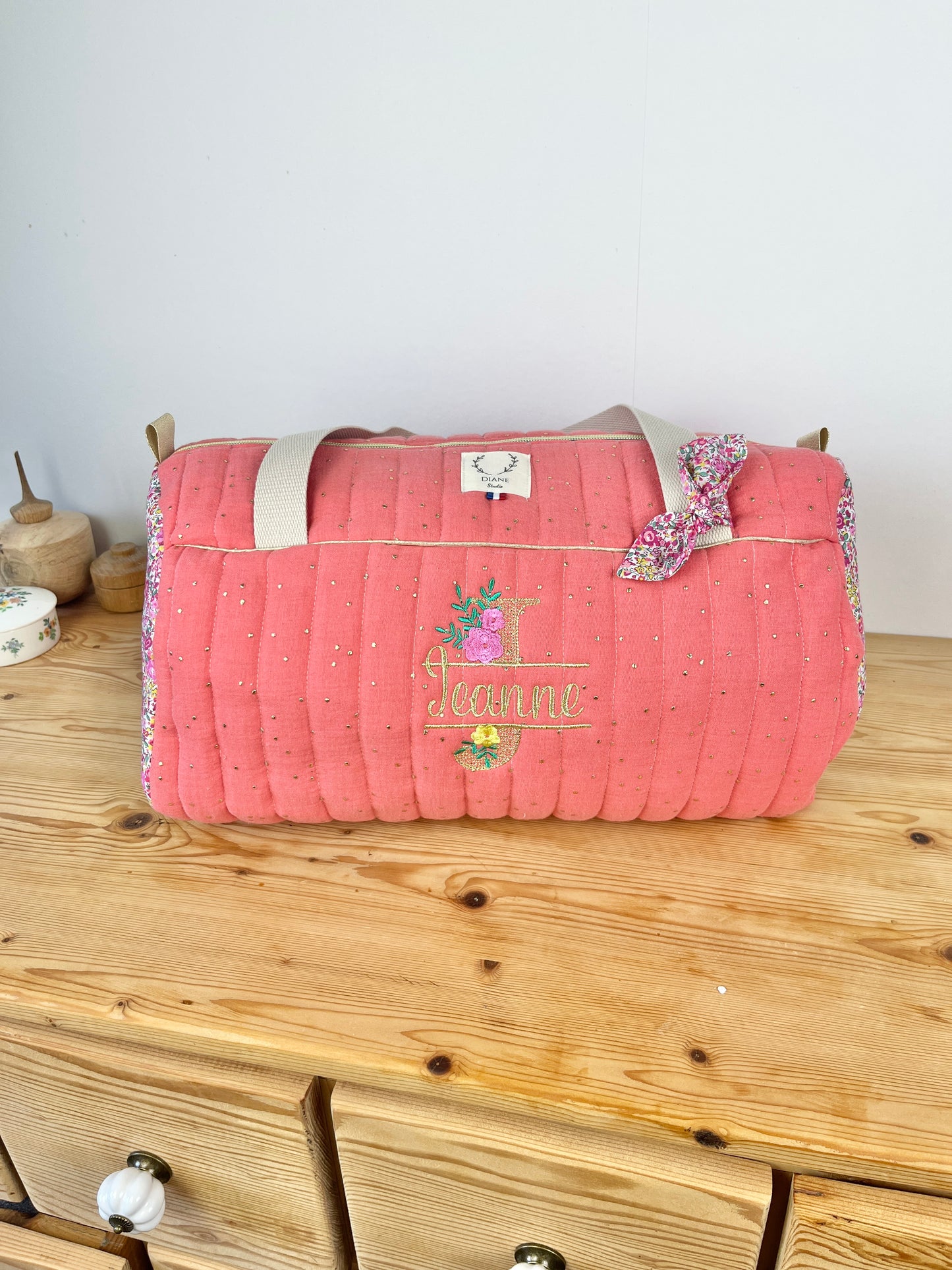 Louison le sac polochon enfant doré 100% personnalisable