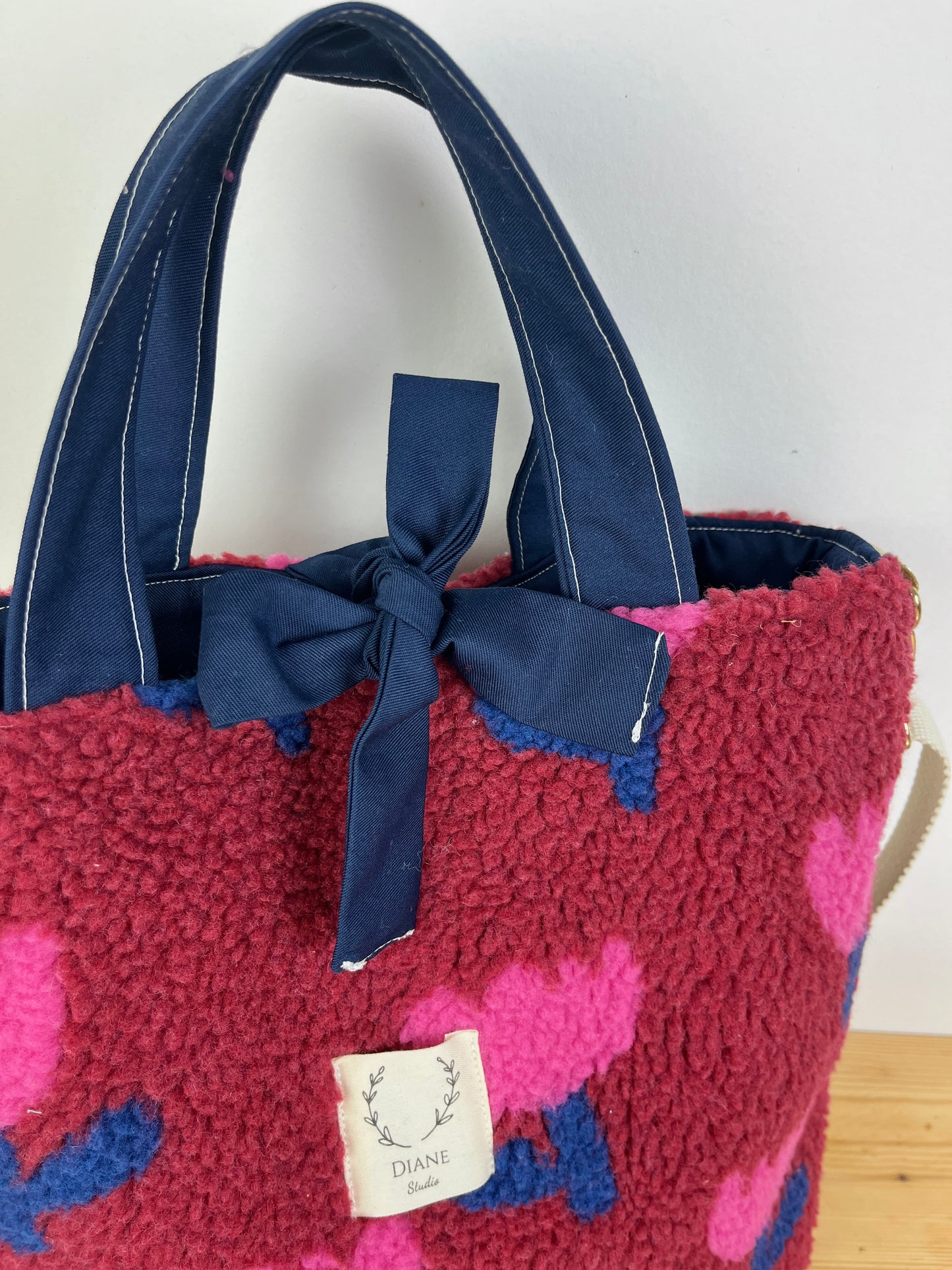 Sac Félicie sherpa tulipe roses