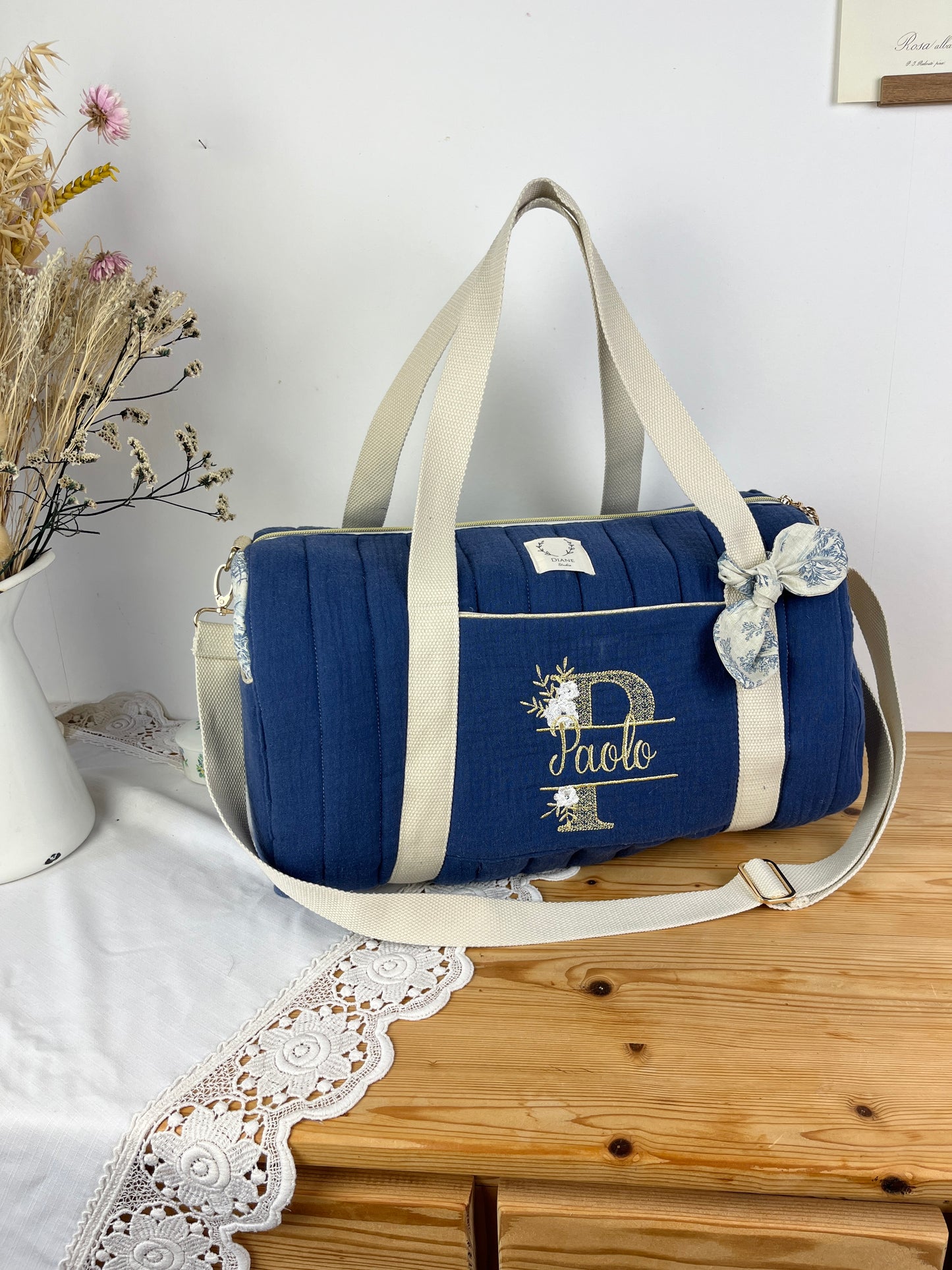 Ensemble : sac Louison sac à dos et protège carnet  personnalisables