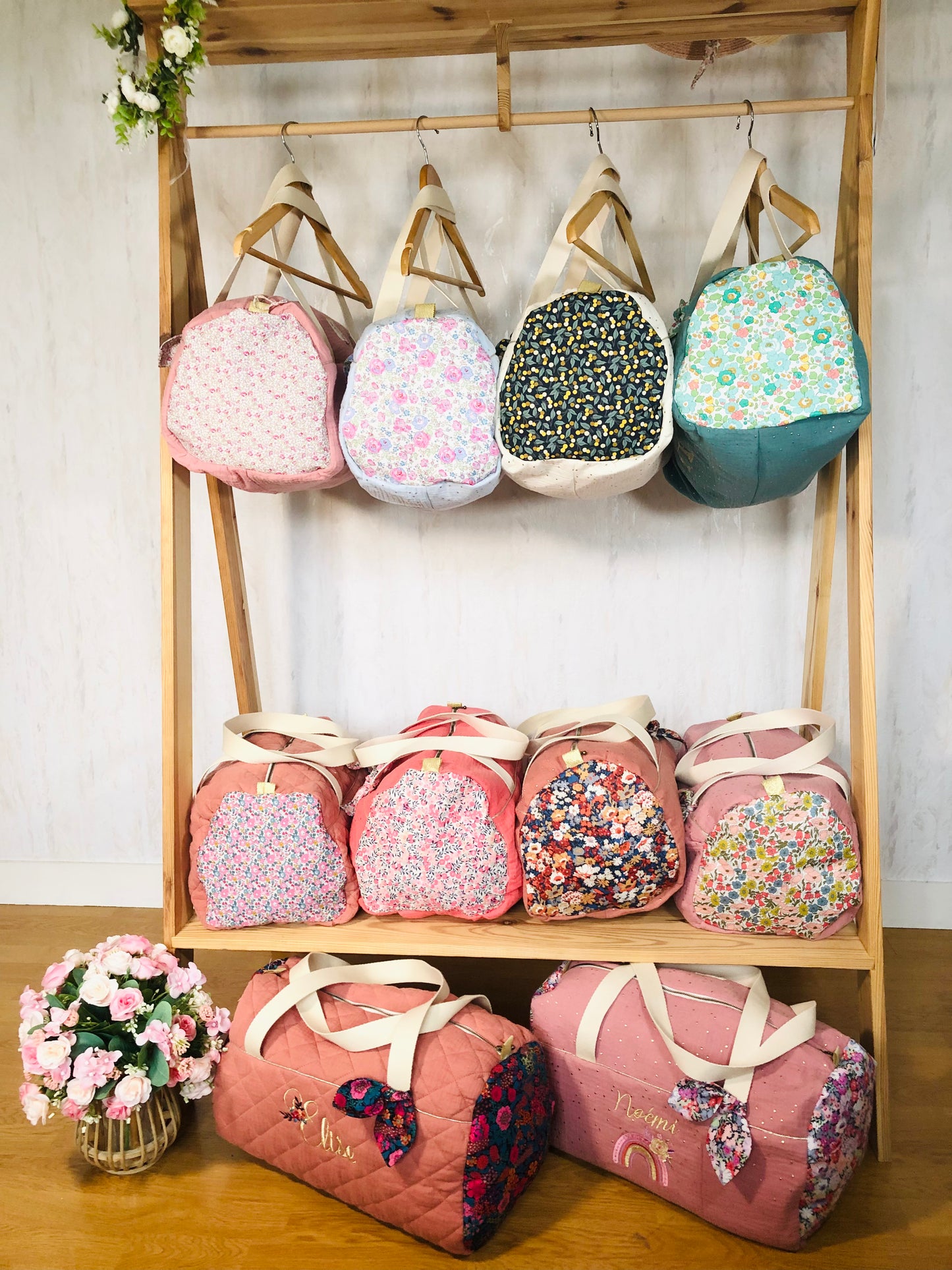 Louison le sac polochon enfant doré 100% personnalisable