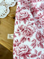 Pochon personnalisé pivoines cerise