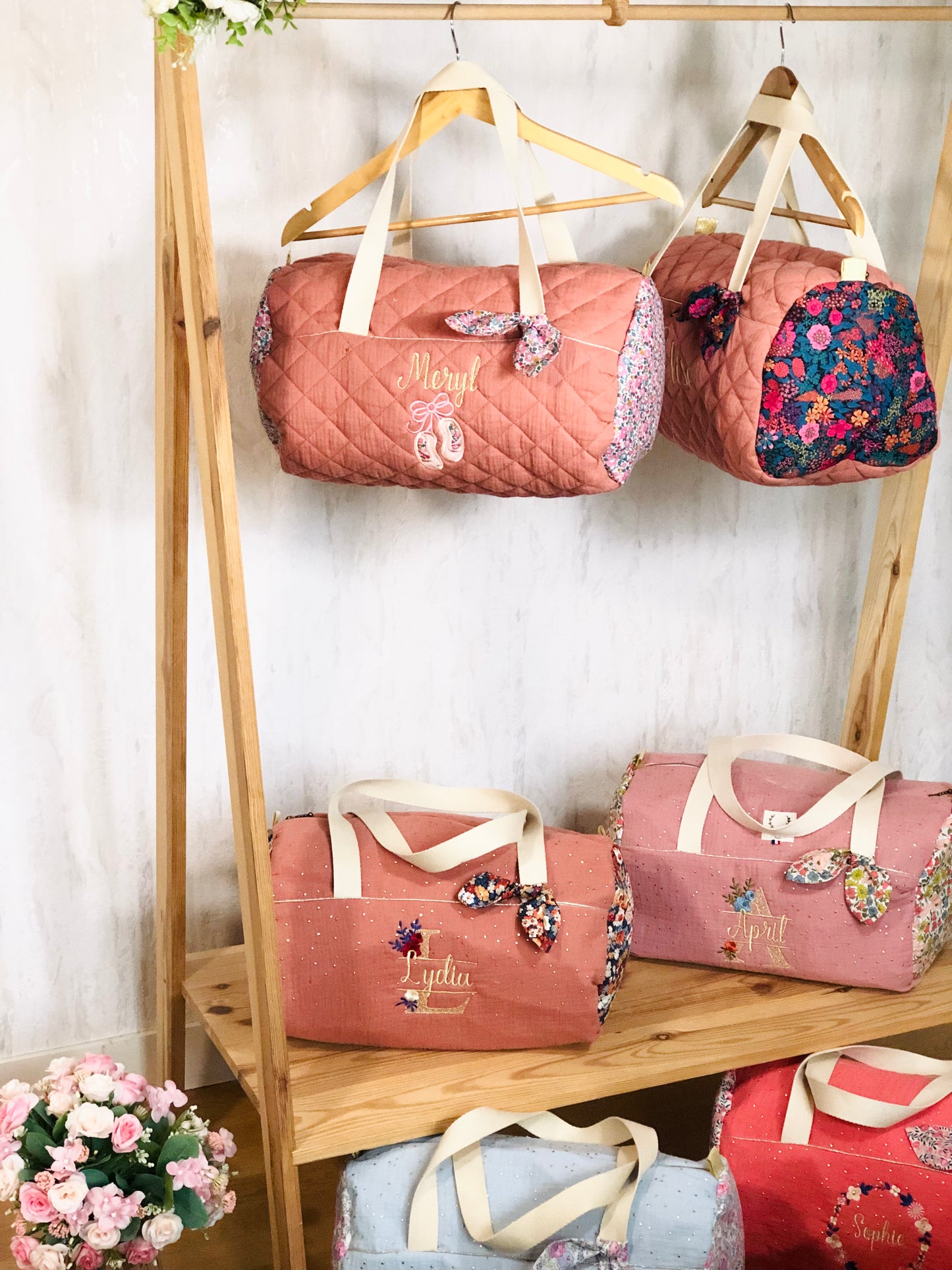 Louison le sac polochon enfant doré 100% personnalisable