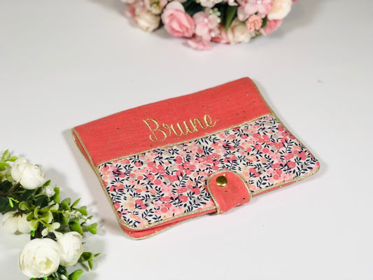 Chloé le protège carnet 100% Liberty Pois de senteur