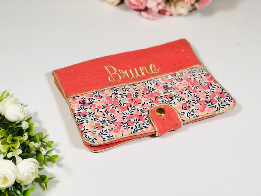 Chloé le protège carnet 100% Liberty Pois de senteur