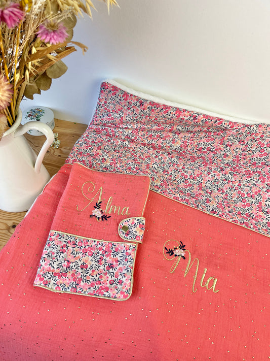 Ensemble : couverture et protège carnet Liberty of London personnalisable