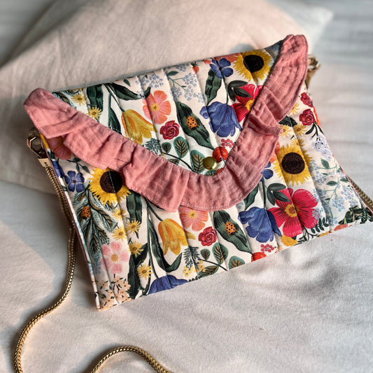Sac pochette matelassée blossom blush